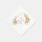 パンパスグラスの水の色bohoエレガントな結婚式 スタンダードカクテルナプキン (角)