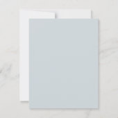 パンパスグラスほこりまみれの青い花の洗礼 招待状 (裏面)