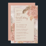 パンパスグラスアジサイ開花30th誕生日パーティー 招待状<br><div class="desc">ボヘ自然ミアン水彩乾燥赤面アジサイ、アリウムとパンパスグラスフローラ「30th誕生日パーティー」女性のマイルストーンの誕生日デザイン。複合デザイン別休日ハートデザイン（権利留保）。</div>