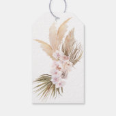 パンパスグラスアンドオーキッドシックブライダルシャワーラベル ギフトタグ (裏面)