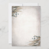 パンパスグラスアンドグリーンリーボホシック誕生日 招待状 (裏面)