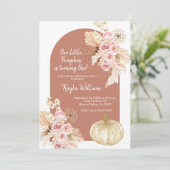 パンパスグラスアンドパンプキン誕生日 招待状 (スタンド正面)