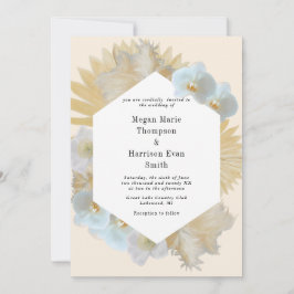 パンパスグラスアンドラン結婚式招待状 招待状