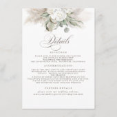 パンパスグラスアースシェードフローラ結婚ズ詳細 エンクロージャーカード (正面)