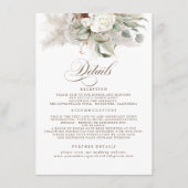 パンパスグラスアースシェードフローラ結婚ズ詳細 エンクロージャーカード (正面)