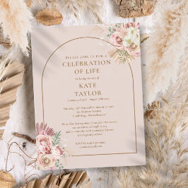 パンパスグラスアーチお祝いオブライフ葬儀 ポストカード