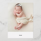 パンパスグラスアーチファースト聖体 箔招待状 (裏面)