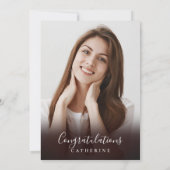 パンパスグラスアーチ写真卒業パーティー 招待状 (裏面)