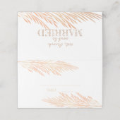 パンパスグラスウェディングレセプションゲストまたはエスコート プレイスカード (外部開封)