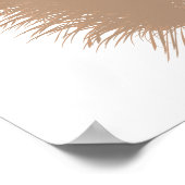 パンパスグラスウェルカム結婚のサイン ポスター (角)