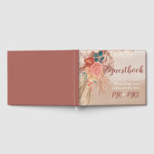 パンパスグラスウォーターカラーフローラテラコッタグラデーション ゲストブック (全面)