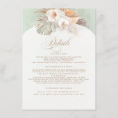 パンパスグラスエレガントソフトパステル結婚ズ詳細 エンクロージャーカード (正面)