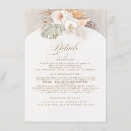 パンパスグラスエレガントソフトパステル結婚ズ詳細 エンクロージャーカード