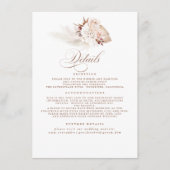 パンパスグラスエレガントソフトパステル結婚ズ詳細 エンクロージャーカード (正面)