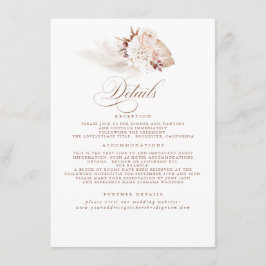 パンパスグラスエレガントソフトパステル結婚ズ詳細 エンクロージャーカード