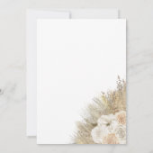 パンパスグラスエレガントボヘミアンバラベビーシャワー 招待状 (裏面)