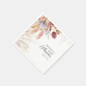 パンパスグラスエレガント赤ちゃんシャワー スタンダードカクテルナプキン (角)