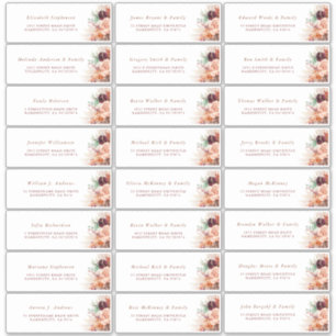 パンパスグラスオレンジパーディアルゲスト住所 シール