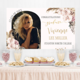 パンパスグラスオーキッドフローラ写真卒業パーティー 横断幕