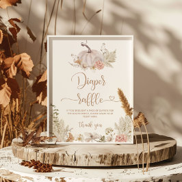 パンパスグラスカボチャおむつラッフルポスター ポスター