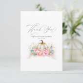 パンパスグラスカボチャ赤ちゃんシャワーありがとう サンキューカード (スタンド正面)