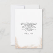 パンパスグラスカボチャ赤ちゃんシャワーありがとう サンキューカード (裏面)