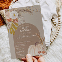 パンパスグラスカボチャ赤ちゃんシャワー