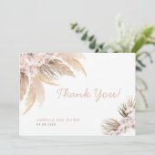 パンパスグラスサンキューカードベージュ サンキューカード (スタンド正面)