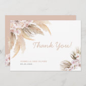 パンパスグラスサンキューカードベージュ サンキューカード (正面/裏面)