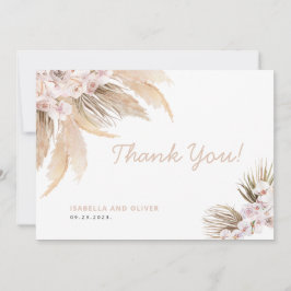 パンパスグラスサンキューカードベージュ サンキューカード