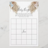 パンパスグラスジェンダーパーティーベビービンゴゲーム (正面)