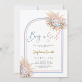 パンパスグラスジェンダーリビール招待状 招待状