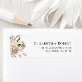 パンパスグラスセージ緑結婚の住所 ラベル (インサイチュ)