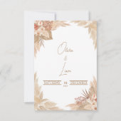 パンパスグラスセーブ・ザ・デイト結婚式招待状 セーブザデート (裏面)