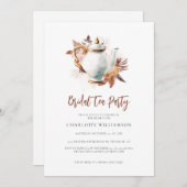 パンパスグラスタポットブライダルティーパーティー 招待状 (正面/裏面)