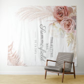 パンパスグラスタンブライダルシャワーフォトブース タペストリー (インサイチュ(横))