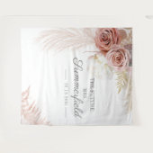 パンパスグラスタンブライダルシャワーフォトブース タペストリー (正面(横))