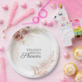 パンパスグラスタンブライダルシャワー ペーパープレート (パーティー)