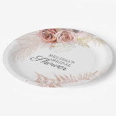 パンパスグラスタンブライダルシャワー ペーパープレート (アングル)