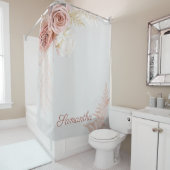 パンパスグラスタンブライダルテラコッタドライパームズ シャワーカーテン (インサイチュ)