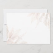 パンパスグラスタン素朴フローラ結婚ズ 招待状 (裏面)