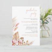 パンパスグラスダスティピンクフローラ卒業パーティー 招待状 (スタンド正面)