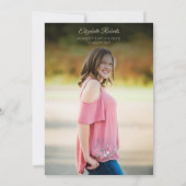 パンパスグラスダスティピンクフローラ卒業パーティー 招待状 (裏面)