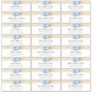 パンパスグラスダスティブルーゲスト名住所 シール