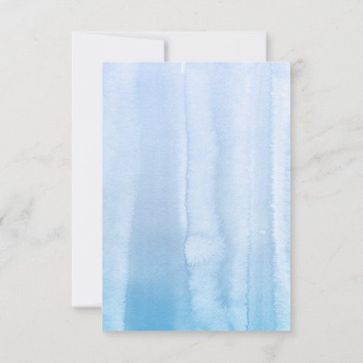 パンパスグラスダスティブルーブルーフローラウェディングRSVP 出欠カード (裏面)