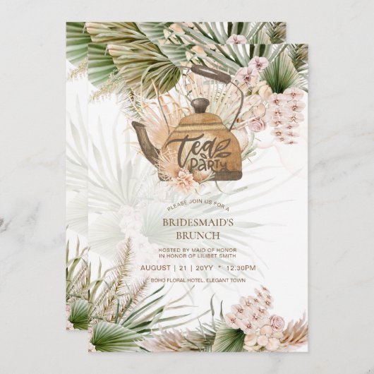 パンパスグラステアパーティーブライダルシャワーランチ (正面/裏面)