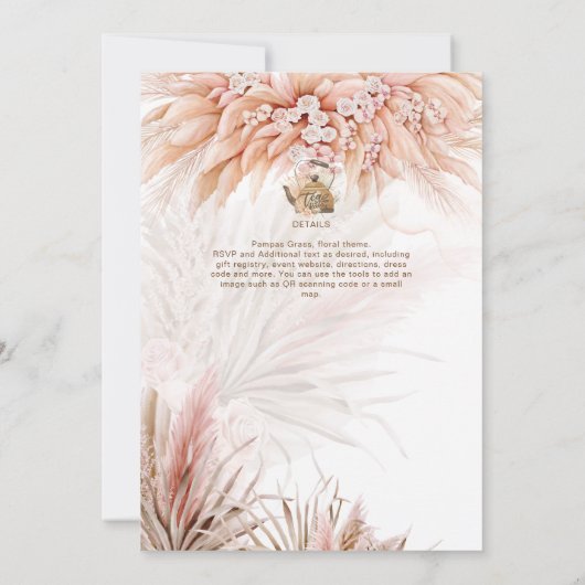 パンパスグラステアパーティーブライダルシャワーランチ (裏面)