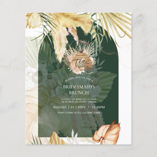 パンパスグラステアパーティーブライダルシャワーランチ チラシ (正面)