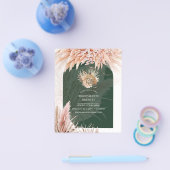 パンパスグラステアパーティーブライダルシャワーランチ チラシ (シングル)