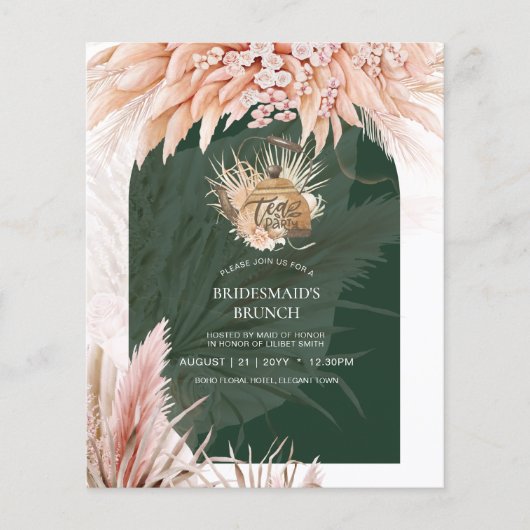 パンパスグラステアパーティーブライダルシャワーランチ チラシ (正面)